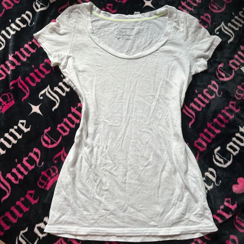 Vintage Y2K American Eagle Scoop Neck Tee Size XS